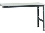 Manuflex Ansatztisch UNIVERSAL Standard, 1500 x 800 mm, Melamin lichtgrau, anthrazit