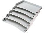 Schrägablage, für Rollcontainer & Standcontainer Breno, 5 Fächer, Kunststoff, lichtgrau
