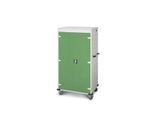Laptopwagen mit Ladefunktion, 2-Punkt-Verriegelung, CH-Stecker, Feststellbremse, 26 Fächer, B 920 x T 500 x H 1540, grün