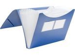 FolderSys Fächermappe, 12 Fächer, A4-Format, Spanngummi-Verschluss, blau