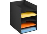 PAPERFLOW Formularbox DIN A4, Polystyrol, für Aktenordner, 5 Fächer, schwarz