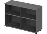 Schäfer Shop Genius Regal TETRIS WOOD, 2 OH, Höhe inkl. Gleiter, B 1200 mm graphit