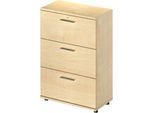 Schäfer Shop Genius Hängeregistraturschrank TETRIS WOOD, 3 OH, B 800 mm, Höhe inkl. Gleiter, abschließbar, Ahorn-Dekor