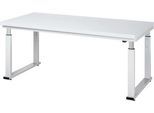 Arbeitstisch Serie adlatus 600, 1250 x 900 x 740-1140 mm, Hartlaminat-Platte