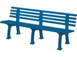 Gartenbank, 4-Sitzer, L 2000 mm, blau