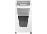 Leitz IQ Autofeed Office 300 Aktenvernichter P4, Vollautomatik, Partikelschnitt 4 x 30 mm, 60 lr, 300 Blatt Schnittleistung, mit Rollen, weiß