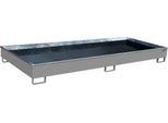 Bauer Regalwanne RW 3300-2 PE, mit PE-Einsatz, B 3262 x T 1312 x H 267 mm, bis 540 l, Stahl lackiert, mausgrau