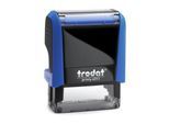 Adress-Stempel trodat® Printy 4911, Gehäusefarbe blau & Stempelabdruckfarbe schwarz