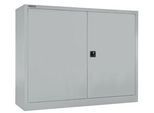 Schäfer Shop Select Flügeltürenschrank MS iCONOMY, Stahl, 3 Ordnerhöhen, B 1200 x T 400 x H 1215 mm, weißaluminium RAL 9006