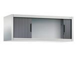C + P Rollladenschrank Omnispace, abschließbar, B 1200 x T 420 x H 450 mm, Stahl/Kunststoff, lichtgrau/schwarzgrau