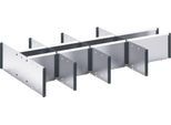Trennwände Bott verso, Fronthöhe Schub 175 mm, B 1050 x T 550 x H 127 mm, Stahlblech, Grau