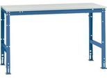 Manuflex Grundtisch UNIVERSAL Standard, Tischplatte Kunststoff, 1500x800, brillantblau