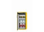 Sicherheitsschrank Typ 90 asecos S-CLASSIC-90, Flügeltür, Anschlag links, Front Sicherheitsgelb, B 596 x T 616 x H 1298 mm