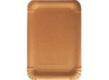 Pappteller Papstar Pure, 500 Stück, eckig, lebensmittelecht, B 165 x L 230 mm, Frischfaserkarton, braun