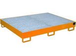 Regalwanne Typ RW/GR 1800, mit Gitterrost, orange RAL2000