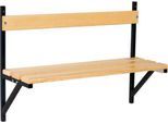 Wandbank, Holz, 1015 mm breit, anthrazit (RAL 7016)