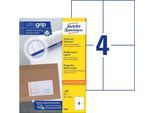 AVERY Zweckform Universal Etiketten 3483, ultragrip, A4, matt, 400 Etiketten