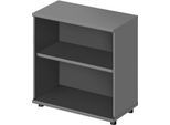Schäfer Shop Genius Regal TETRIS WOOD, 2 OH, Höhe inkl. Gleiter, B 800 mm, graphit