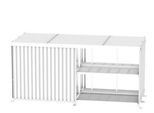 Regalcontainer BAUER CEN 59-2b, Stahl, Schiebetor, B 6550 x T 2900 x H 3050 mm, rot