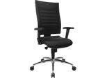 Schäfer Shop Pure Bürostuhl SSI Proline S2, mit Armlehnen, Punkt-Synchronmechanik, Bandscheibensitz, schwarz/schwarz