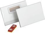 Namensschild Durable, verdrehsicher, Magnetbefestigung, 25 Stück, 54 x 90 mm, transparent