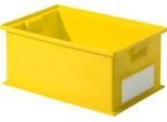 Stapelkasten SSI Schäfer 14/6-2, Volumen 21 l, bis 30 kg, mit Griffmulde, L 465 x B 314 x H 198 mm, Polypropylen, gelb