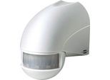 Brennenstuhl Infrarot-Bewegungsmelder PIR 180, Innen-/Außenbereich, 180° Erfassungswinkel, 12 m Reichweite, IP44, 230 V, einstellbare Einschaltdauer, B 65 x H 90 mm, weiß