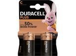 DURACELL Plus Batterie, Baby C 1,5 V, 2 Stück