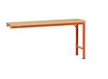 Manuflex Ansatztisch UNIVERSAL Spezial, 1750 x 800 mm, Multiplex natur, rotorange