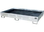 Bauer Regalwanne RW 2200-2 PE, mit PE-Einsatz, L 2165 x B 1315 x H 510 mm, feuerverzinkt