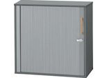 Schäfer Shop Select Querrollladenschrank Start Off Wood, 2 OH, abschließbar, Holz, B 800 x T 420 x H 788 mm, graphit