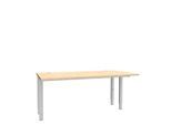 Schäfer Shop Genius Schreibtisch MODENA FLEX, 4-Fuß-Rechteckrohr, beidseitig, B 1600 mm, Ahorn