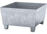 Auffangwanne ASECOS, Stahl, mit Staplerschuhen, 200 l Auffangvolumen, B 815 x T 840 x H 473 mm, verzinkt