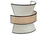 Wandleuchte Gatsby, Samt/Rattan, weiß, B 300 x T 300 x H 150 mm, 2 x E27, meet by Paperflow