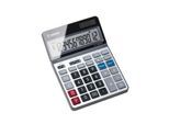 Tischrechner Canon TS-1200TSC, 12-stellige & klappbare LCD-Anzeige, mit Währungsumrechnung, Solar- & Batteriebetrieb, Kunststoff & Metall, silber