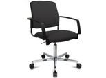 Schäfer Shop Genius Besucherstuhl SSI Proline Visit P3+, gepolsterte Rückenlehne, Universalrollen, schwarz