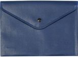 Dokumententasche FolderSys, schwarzer Druckknopfverschluss, Polypropylen, Format A5, blau, 10 Stück