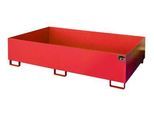 Regalwanne Typ RW/RW 2200-2, ohne Gitterrost, rot RAL3000