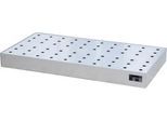 Bauer Kleingebindewanne KGW-P 3/M V4A, für Euro- und Chemiepaletten, Edelstahl, L 1200 x B 800 x H 120 mm, bis 200 kg, mit Lochblech-Rost