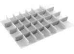 Schubladeneinsatz Treston, 6 Unterteiler & 21 Mittelplatten, B 900 mm, für Serie 90 mit H 100 mm