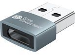 USB 2.0 Adapter Good Connections, USB-A an USB-C Buchse, Leistung 60 W, bis 480 Mbit/s, Aluminium, grau