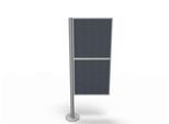 Trennwand Silent Office, 2 Elemente, H 1470 mm, dunkelgrau