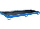 Bauer Regalwanne RW 3300-1 PE, mit PE-Einsatz, B 3262 x T 1312 x H 195 mm, bis 240 l, Stahl lackiert, lichtblau