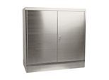 Werkzeugschrank, Edelstahl, Höhe 1050 mm, 2 Schubladen, 2 Böden