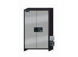 Sicherheitsschrank Typ 90 asecos Q-CLASSIC-90, Flügeltüren, Front asecos Silber, B 1193 x T 615 x H 1953 mm