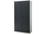 Schäfer Shop Genius Schwerlastschrank FS, Stahlblech, B 1055 x T 520 x H 1950 mm, 5 OH, lichtgrau/anthrazitgrau, bis 1000 kg