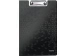LEITZ® Klemmmappe Active Wow, DIN A4, PP, mit Klemmbügel, schwarz