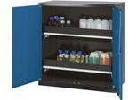 Chemikalienschrank Asecos CS-CLASSIC, Flügeltür, 2 Auszugswannen, 1055x520x1105 mm, enzianblau