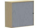 Querrollladen-Aufsatzschrank BEXXSTAR, 3 Ordnerhöhen, B 1200 x T 445 x H 1070 mm, Buche-Dekor