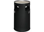 Kombi-Ascher VAR, rund, 69 l, für Innen & Außen, mit Sieb & Kantenschutz, Ø 420 x H 750 mm, Stahlblech, anthrazit